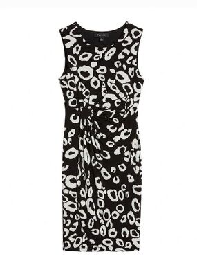 ENFOCUS Studio Leopard Print Dress, Women’s Size 6, Brown White
